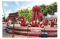 China 0.55mm PVC Tarpaulin Pink Inflatable Combos Octopus Playground CE EN71 EN14960 supplier
