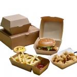 Fast Food Takeaway Customized Biodegradable Burger Paper Packaging Boxes for sale