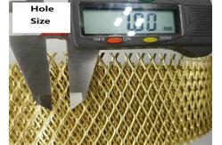 China 1mm Thickness Expanded Copper Mesh 14mm Hole Flat Metal In Roll supplier
