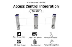 China Stainless Steel Swing Barrier Turnstile with RS485/TCP/IP supplier