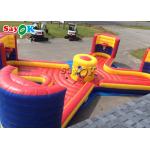 Inflatable Backyard Games 38*14ft Inflatable Sports Games Bungee Run Basketball Toss Game 4 People For Amusement Park for sale