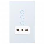 Italy 16A Smart Life 2 Gang Wifi Switch 50/60Hz With Socket for sale