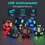 DND Board Polyhedral Dice Adult Game Magic Trick Pixels Electronic Glow LED Dice for sale