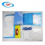 Nonwoven Surgical Caesarean Drape Pack Fabric Blue EN13795 Standard for sale