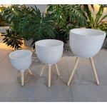 Hand Carved Finishing Reinforced Clay Planter In Fiber Clay Customizable Design