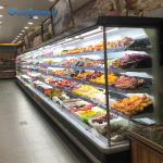 Refrigerator Open Display Chiller Merchandiser With Anti - Collision Strip for sale