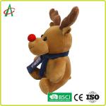 CPSC 20cm High Red Nose Reindeer Stuffed Animal With T Shirt And Scarf