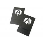 Matt Black Membership Card Custom Steel VIP Pass Cut Out Logo for sale
