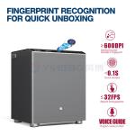 Auto Open Smart Safe Box Solid Steel  For Home Security Biometric Safe