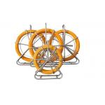 Metal Frame Flexible Cable Duct Rodder Plastic Layer With Rubber Wheels for sale