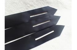 China Smooth Black Ribbon Silicone Screen Printing Label Thick Plate White 3D Logo supplier