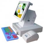 15”Touch Screen POS Terminal , Retail / Restaurant Pos Systems with Printer,Keyboard,Customer Display for sale