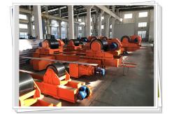 China Wireless Controller Rubber Wheel Welding Turning Roll Motorized Trolley supplier