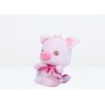 Machine Washable Plush Pet Toys Soft Feeling Pink Pig Design Customized Logo
