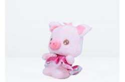 China Machine Washable Plush Pet Toys Soft Feeling Pink Pig Design Customized Logo supplier