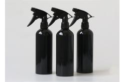 China SVHC OD20 Matte Black Shampoo Conditioner Aluminum Cosmetic Bottles supplier