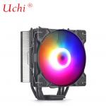 Black Radiator Fan Lighted Copper Heatpipe Universal Cpu Cooler For Intel I3 I5 I7 I9 Lga 1151 1366 1700 2011 2066 AMD AM4 AM5 for sale