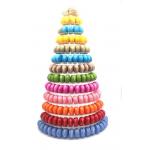 13 Tier large Plastic Macaron Packaging White 62cm Wedding Cupcake Stand for sale