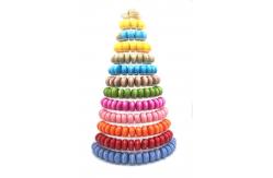 China Clear Macaron Display Tower Transparent Recyclable Plastic 10 Tier For Wedding Party supplier