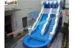 China Outdoor Inflatable Water Slides With Slide Pool , Inflatable Sport Games supplier