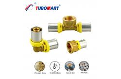 China Residential Pex Press To Connect Fittings With Natural Brass Material supplier