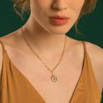 18k Gold Plated Natural Stone Pendant Charms For Necklace Earrings Custom DIY