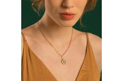 China 18k Gold Plated Natural Stone Pendant Charms For Necklace Earrings Custom DIY supplier