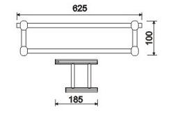 China Nicke SN003-04 Bathroom Towel Shelves With Double Towel Bars SUS304 Brushed supplier
