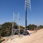 132KV Power Transmission Line HDG Lattice Steel Tower for sale