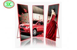 China 1500 Nits Led Poster Panel Display Ultra Thin Light Weight Advertising Screen Stands supplier