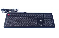 China USB desk top  membrane industrial keyboard with trackball 16mm ,108 key supplier