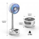 Socool Fan 20000mAh 9th Speed Colour Screen 8h Timing Folding Fan USB Emergency Power Supply Charging Type-C LED Adjustable Table Fan for sale