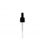 18mm Smooth Surface Matte Black Child Proof Dropper  Aluminum Closure for sale