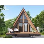 Triangle Tiny Prefabricated Steel House with A Frame Double Floor