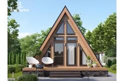 China Triangle Tiny Prefabricated Steel House with A Frame Double Floor supplier