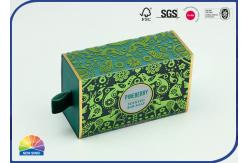 China Green Stamping PET Drawer Paper Gift Package Box With Flocking Handle supplier