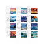 Matte Finish Landscape Paint By Numbers Canvas With Wooden Frame for sale