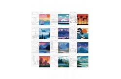 China Matte Finish Landscape Paint By Numbers Canvas With Wooden Frame supplier