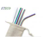 Colored Stainless Steel Reusable Straws Bar Drinking Accessories Ecofriendly for sale