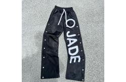 China Custom Men's Nylon Sweatpants with Elastic Waist and Reflective Print supplier