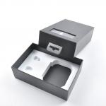 Cardboard Earphone Headphone Boxes With Window Two Piece Base And Lid for sale