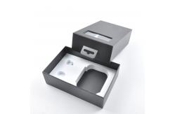 China Cardboard Earphone Headphone Boxes With Window Two Piece Base And Lid supplier