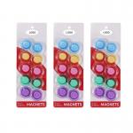 Whiteboard Magnetic Button Slip Free Colorful Round Magnets OEM for sale