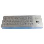 Movable 0.45mm flat keys Industrial Metal Keyboard with 800DPI optical trackball for sale
