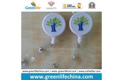 China ID Round Badge Pull Rell W/Silk Screen Custom Logo Printing supplier