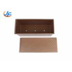 RK Bakeware China Foodservice NSF Custom Large Capacity  Aluminum Loaf Pans / Square Corrugated Pullman Bread Pan for sale