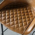 Wooden Brown Bar Table Leather 840HMM Counter Bar Chair With PVC Edging