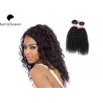 No Mix No Tangle Peruvian Human Hair  Kinky Curly Wave Hiar Weft For Ladies for sale
