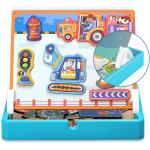 Preschool Kids Magnetic Jigsaw Puzzle Toys Engineering Vehicles For Age 4-8 40Pcs for sale