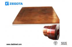 China High Elongation Copper Clad Sheet Perfect Surface Good Bending Resistance supplier